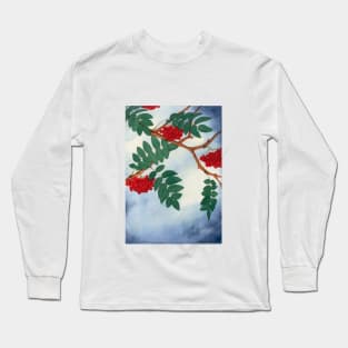 MOUNTAIN ASH LEAVES TREE TREES BLUE SKY SPRING SEASONS Long Sleeve T-Shirt